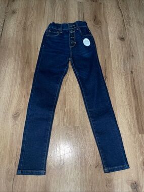 George Dark Blue Skinny Jeans with Button-size 7